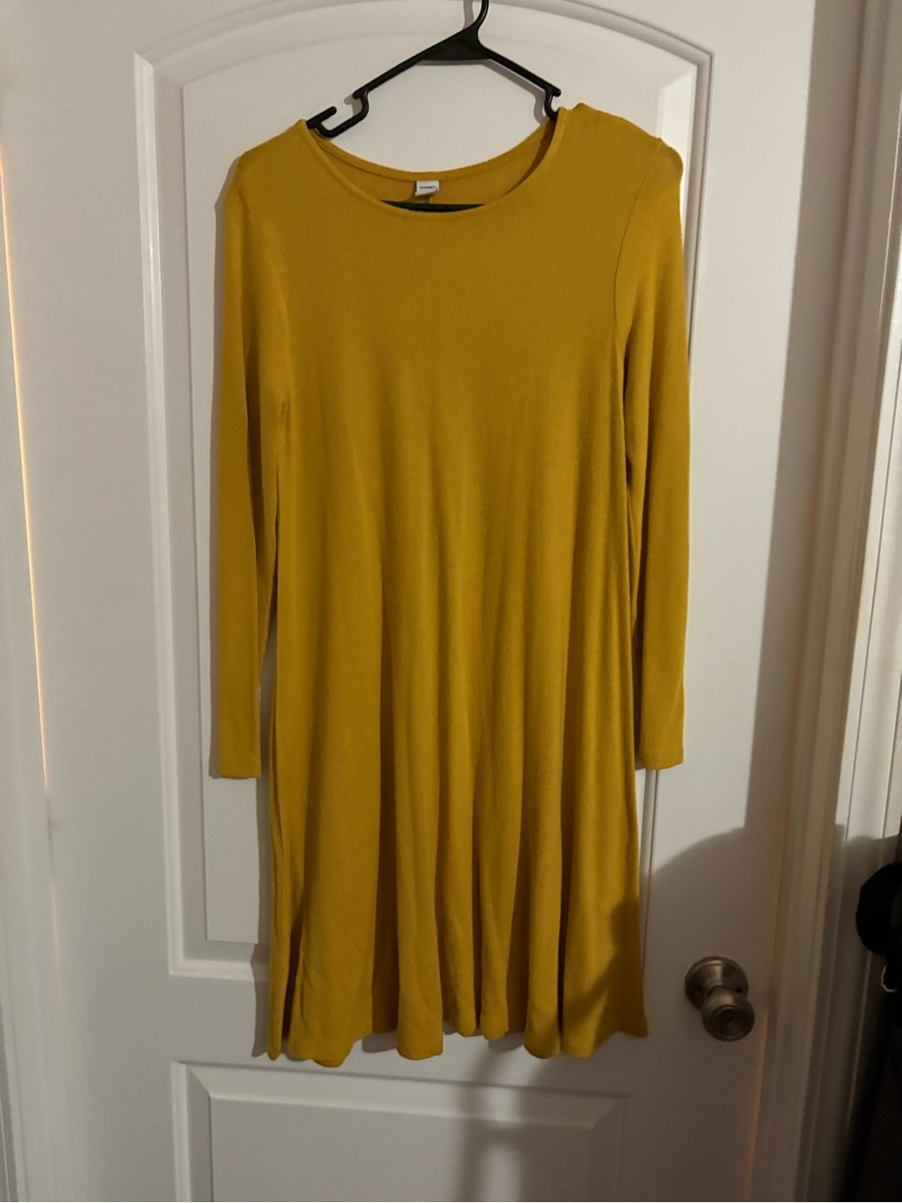 Old Navy Mustard Long-Sleeve Swing Dress